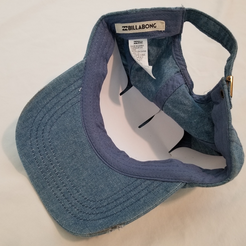 Last one! BILLABONG Blue Denim Love Heart Hat NWOT 🌞 - Picture 2 of 3